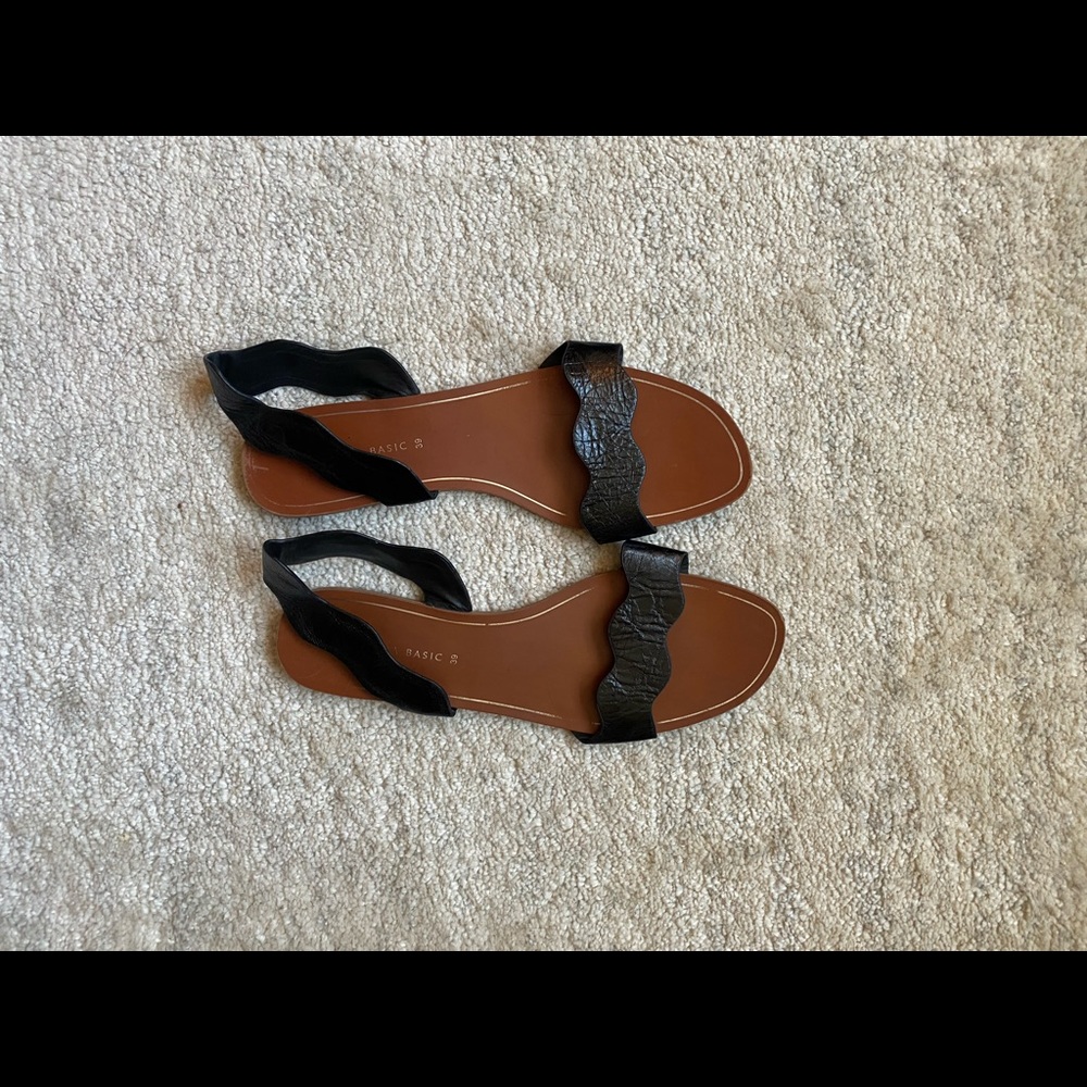Zara slingback flat sandals